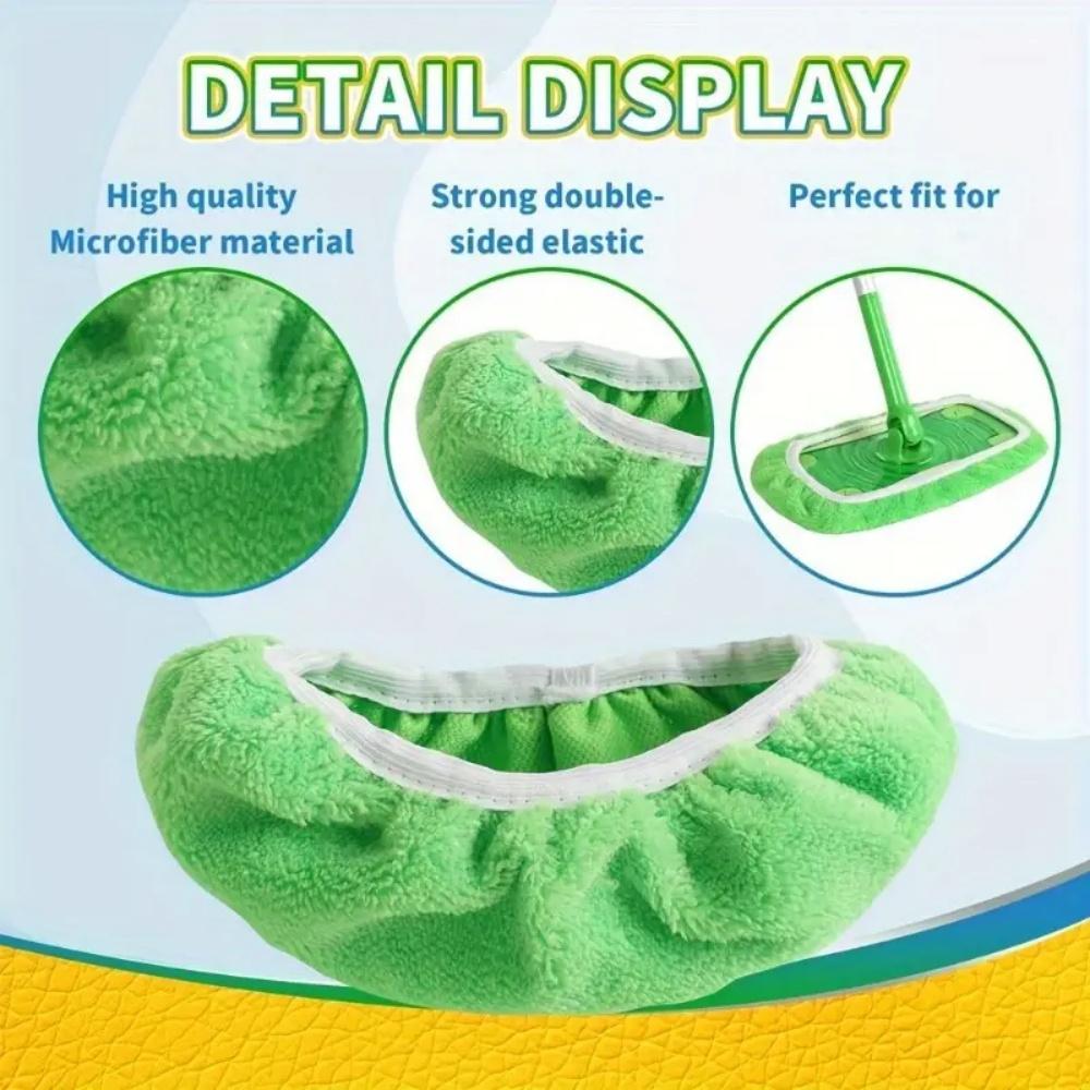 4 Pcs Reusable Ultra-fine Fiber Mop Pads High Water Absorption Universal Fit Most Standard Mops Firm Adhesion Cleaning Pads