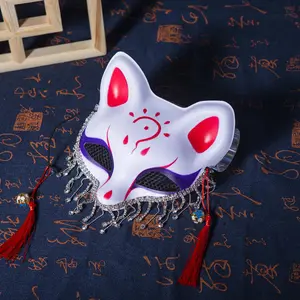 Half-faced Little Fox with Diamond Fox Mask COS Halloween Party Decorative Mask