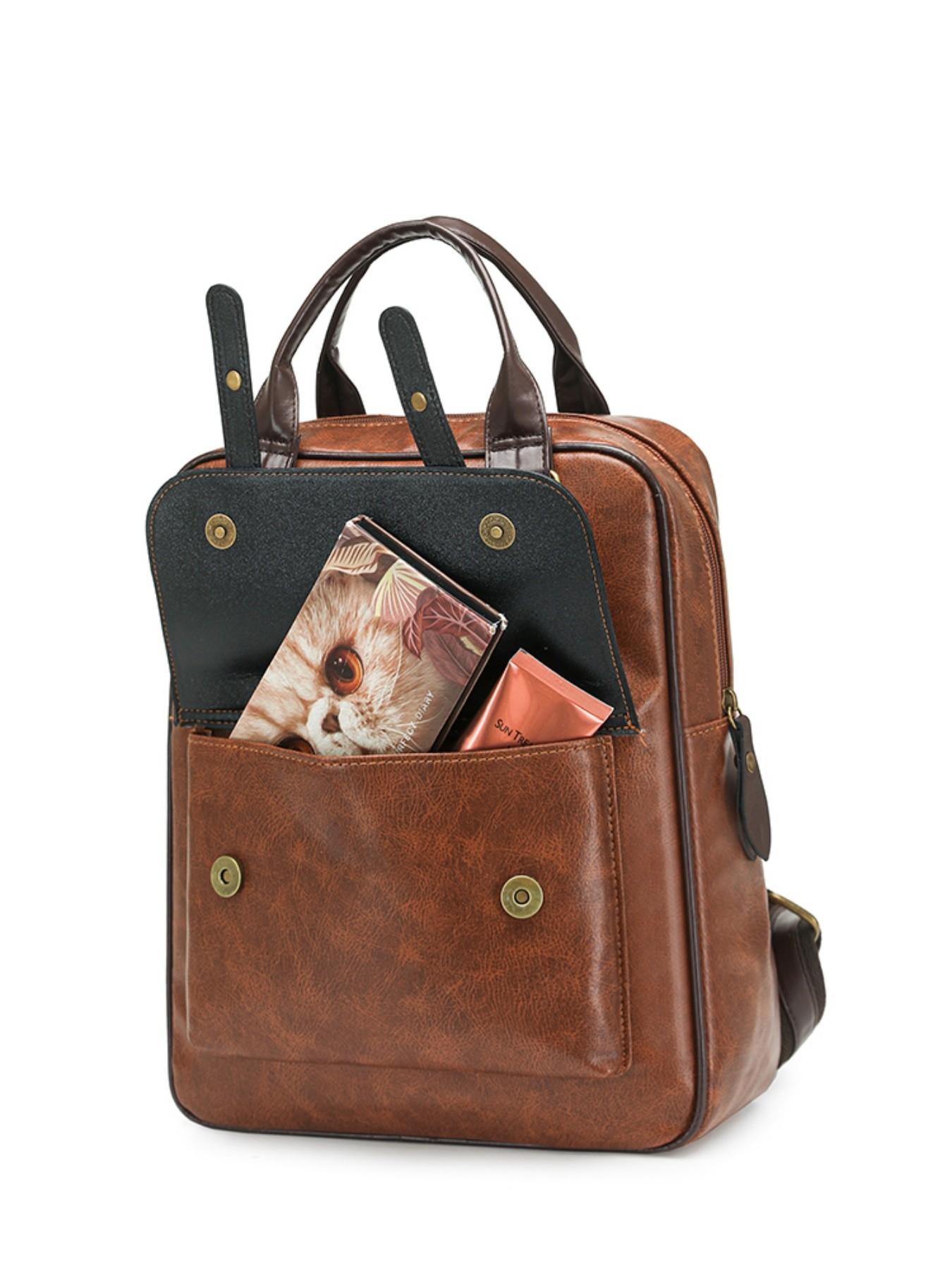 Vintage Backpack for Women Retro Fashion Purses School Backpack Casual Travel Daypack