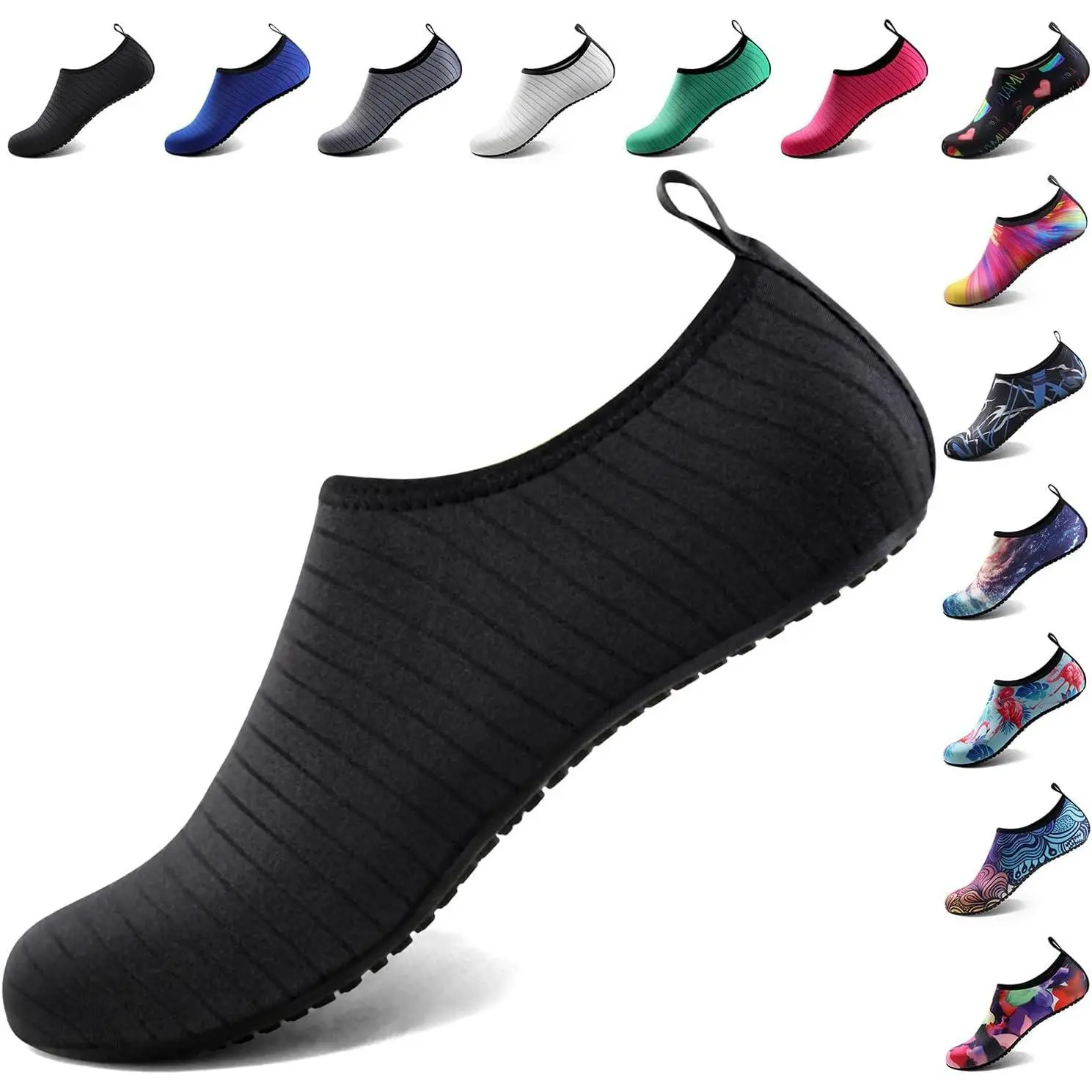 Unisex Water Shoes for Women & Men - Elastic Fabric, Honeycomb Sole, Quick-Dry Grip, Barefoot Sock Design, Easy Roll-Up, Perfect for Beach Pool, Sports & Outdoor Water Sports Accessory