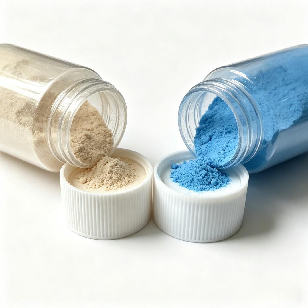 2-Pack Wheat and Blue Mica Powder, Candle Making Gold and Pigments, Soap Dye, Epoxy Resin, Nail Art, Safe DIY Paints, 10g/bottle