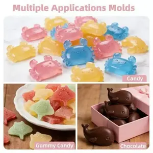 Ocean Animal Silicone Ice Cube Mold, Cute Marine Life Design, Easy Release, Ideal for Freezing, Home Kitchen Essentials, Drinks, Cocktails, Coffee