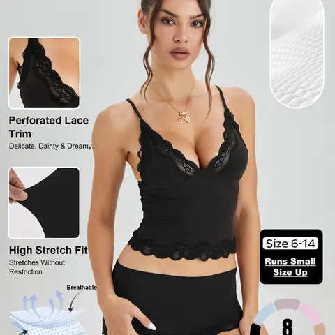 Women's Sexy Lace Deep V Bralette Set Elastic Skin-Friendly Comfortable Two-Piece Pajama Set, Casual All Seasons Wear Lingerie#TikTokMadeMeBuyIt#CurvyOutfits
