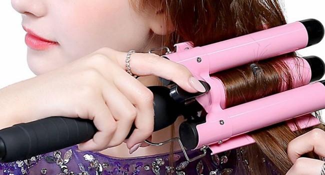 3 Jumbo Barrel Curling Iron Wand 25mm/32mm Hair Waver Temperature Adjustable Ceramic Big Waves Hair Crimper