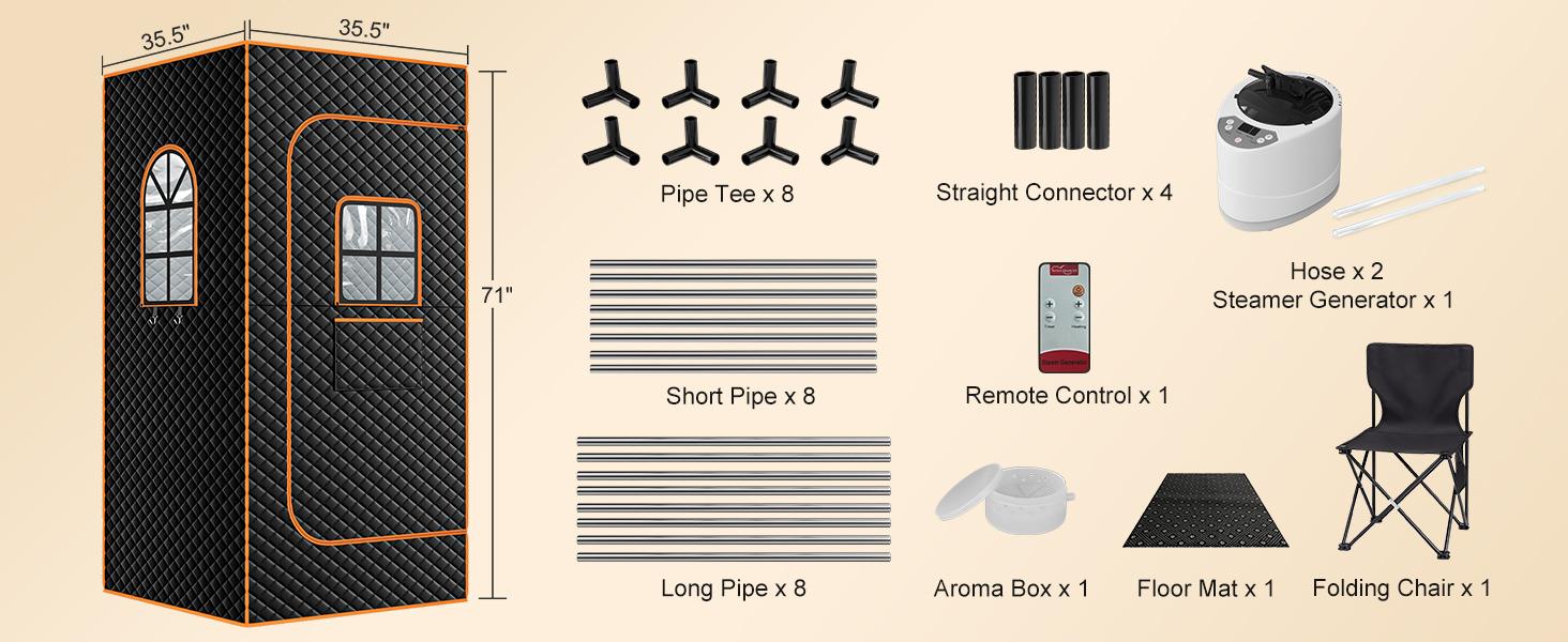 Lilypelle Upgraded 2 Person Portable Sauna Box, Extra Large Portable Steam Sauna for Home,Personal Sauna Tent Full Body with 2 Steamers, 2 Folding Chair,Remote Control Lilypelle Upgraded 2 Person Portable Sauna Box, Extra Large Portable Steam Sauna for Home,Personal Sauna Tent Full Body with 2 Steamers, 2 Folding Chair,Remote Control