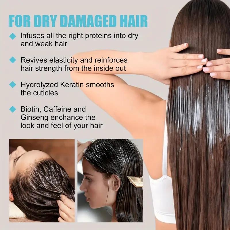 .69oz  Strong Moistrurizer, Hair Mask - Deep Conditioner Protein Product For Dry, Damaged Hair - Conditioning Moisturizer Products For Curly, Bleached, Or Frizzy Hair Cream Haircare