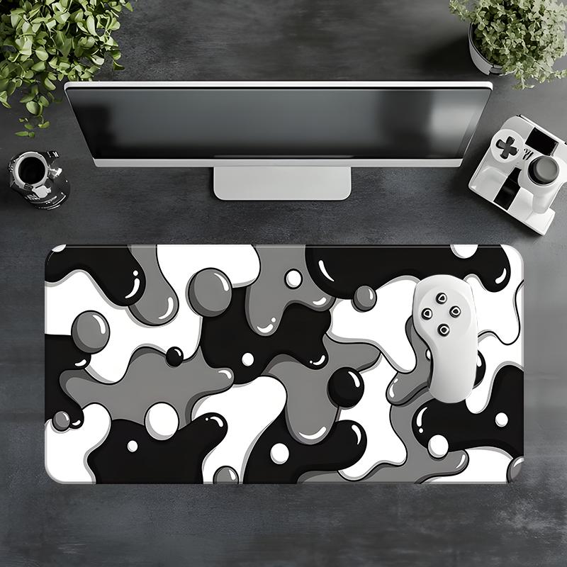 Abstract Pattern Mouse Pad, Rectangular Gaming Mouse Pad, Non-Slip Rubber Pad, Aesthetic Desktop Protective Pad for Laptop and Desktop Computer Gaming, Premium Multipurpose Mousepad, Gaming Accessory, Made for Gaming, Decoration