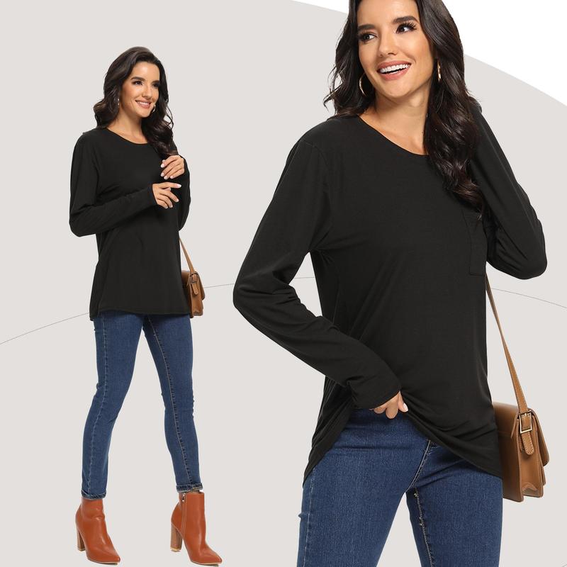 SHOWITTY Women‘s 3 Pack  Shirts - Plus Size V Neck Tops Basic Loose Fit Lightweight Casual Fall Fashion