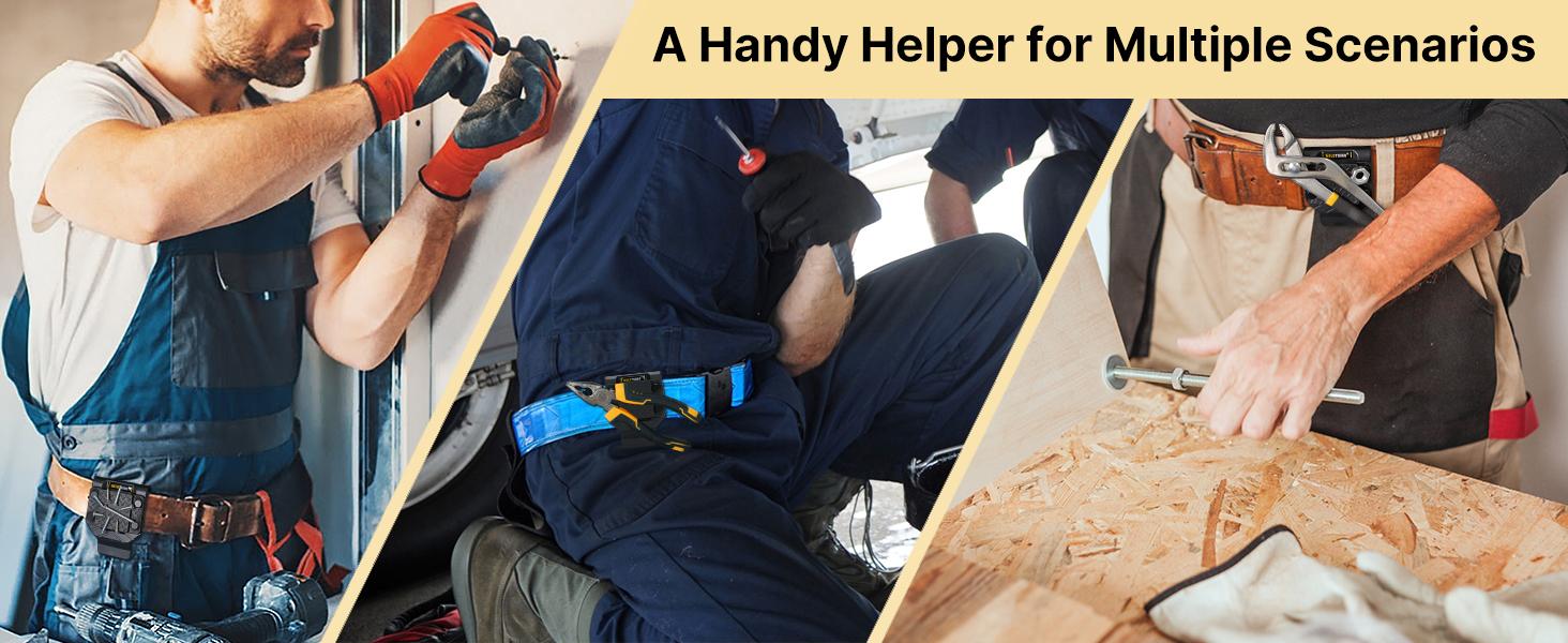 MELOTOUGH Magnetic Tool Holder Strong Magnetic Belt Clip for Screws,Nails,Wrench,Hammer,Pliers,Screwdriver,Trowel,Sockets - Fits Up to 2.7" Belt (Black) MELOTOUGH Magnetic Tool Holder Strong Magnetic Belt Clip for Screws,Nails,Wrench,Hammer,Pliers,Screwdriver,Trowel,Sockets - Fits Up to 2.7" Belt (Black)