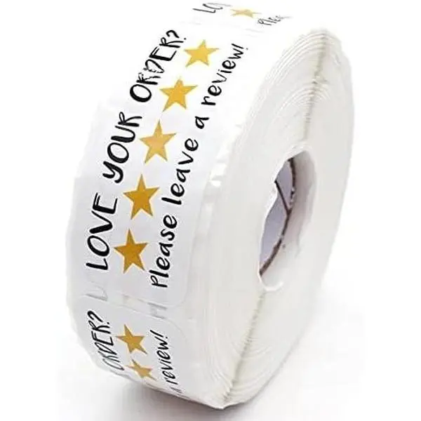 Love Your Order Business Stickers, Pleases Leave a-Sticker, Luck Mail Stickers for Small Business  Envelope Packaging Package, 500 count