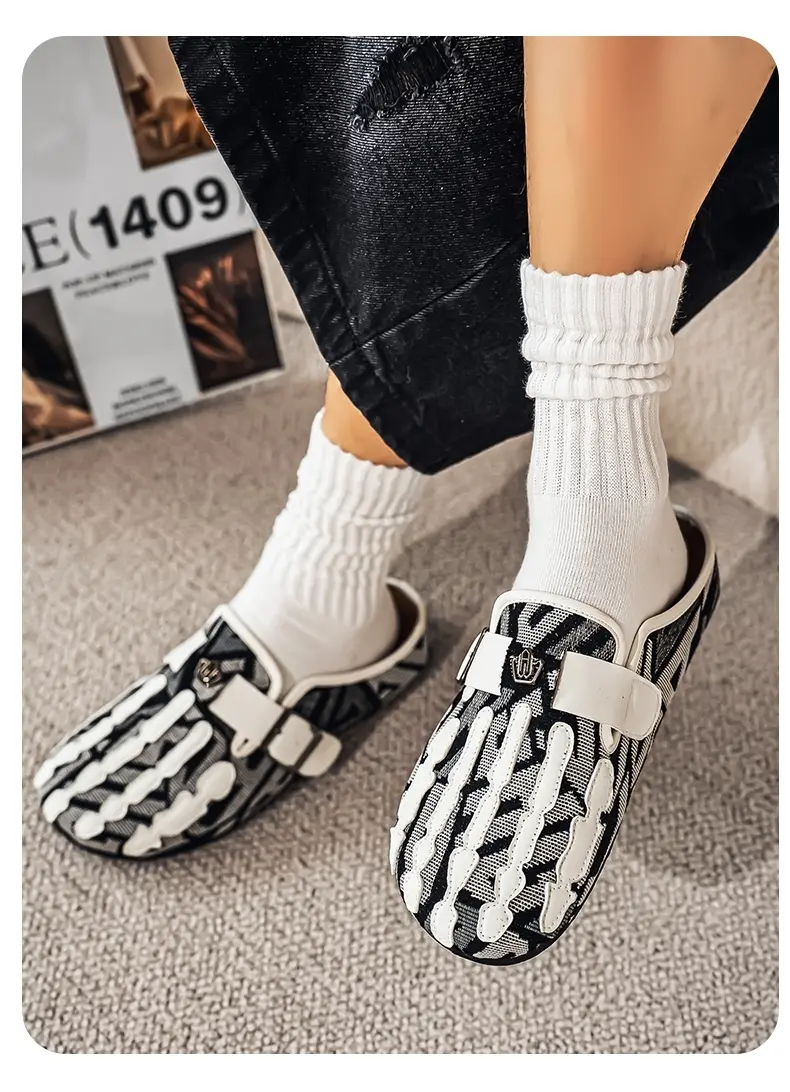 Men's Bohemian Print Mules, Mule Slides, Comfortable Slip-On Sandals, Adjustable Buckle, Soft Insole, Ideal for Daily Wear, Casual Footwear Men's Bohemian Print Mules, Mule Slides, Comfortable Slip-On Sandals, Adjustable Buckle, Soft Insole, Ideal for Daily Wear, Casual Footwear