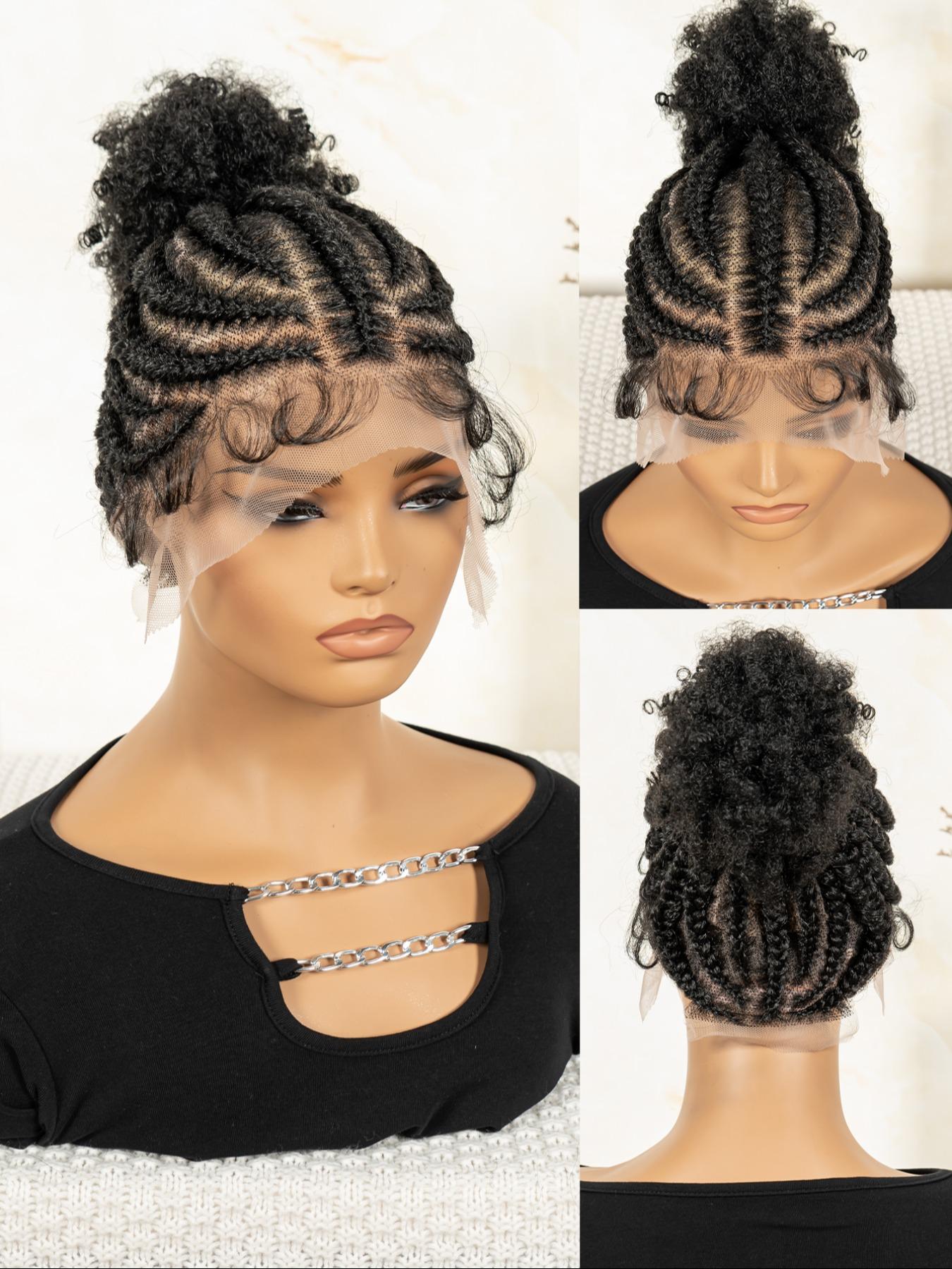 Women's Medium Length Synthetic Hair, Coily Texture, Comfortable & Stylish Design, All Season Wear, Easy to Style, Glueless Lace Wig