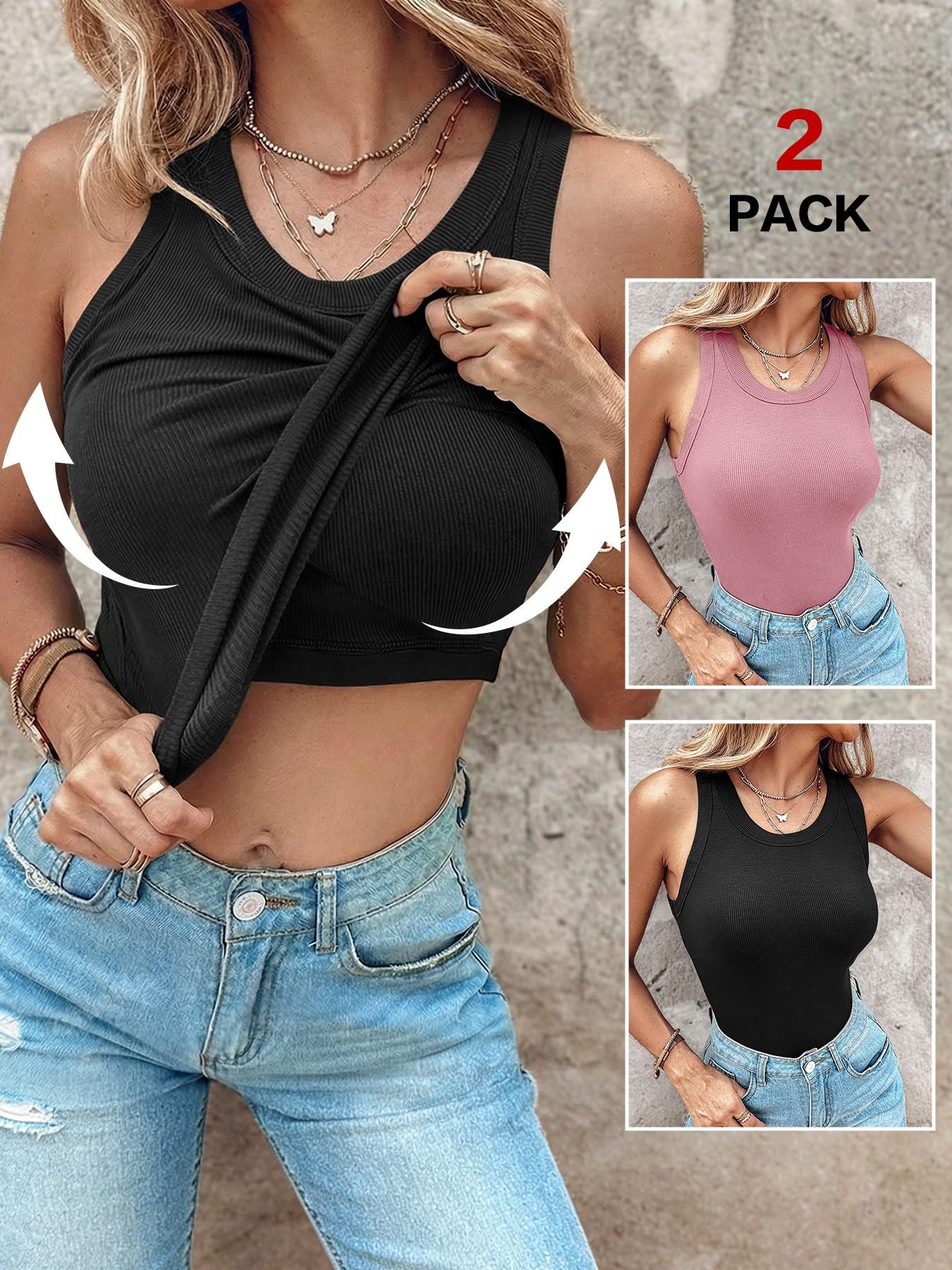 Ribbed Sports Tank Top with Backless Design, Sleeveless Style for All Seasons, Slim-Fitting with Organic Textile Yoga Sports Vest