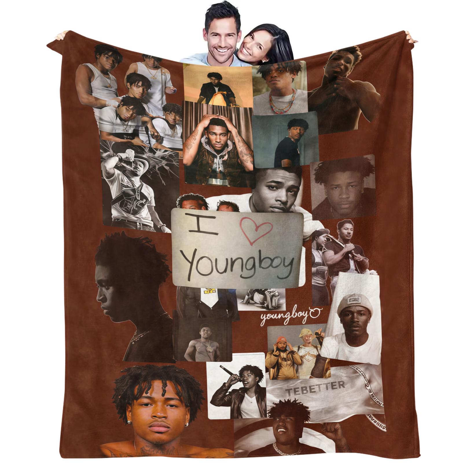 Youngboy Patterned Blanket, Everyday Holiday Birthday Gift For Kids And Adults, Soft, Warm And Lightweight Plush Blanket For Bed, Sofa, Car, Room Decoration, Custom Photo Blanket, Personalized Picture Blankets