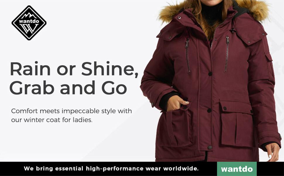 Women's Plus Size Winter Coat Water-Repllent Puffer Jacket Warm Thicken Parka Overcoat with Removable Hood Lady Comfort Longsleeves Outerwear windbreaker jackets