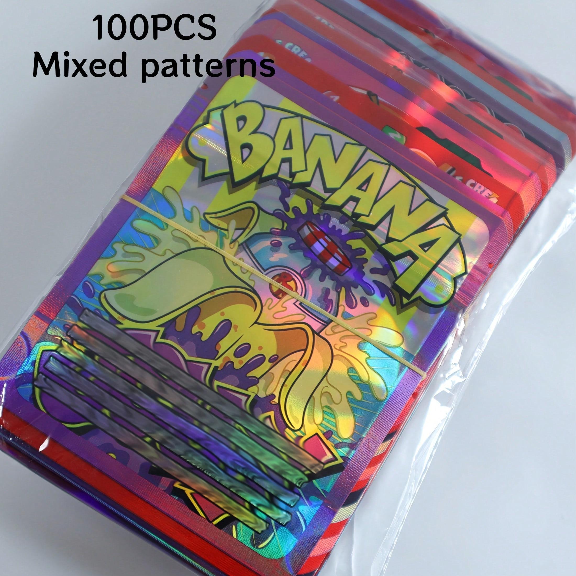 20/50/100pcs Self-Sealing Poly Bags with Transparent Window, Reusable Zip Lock Sealed Bags for Candy, Sweets, Chocolate Storage