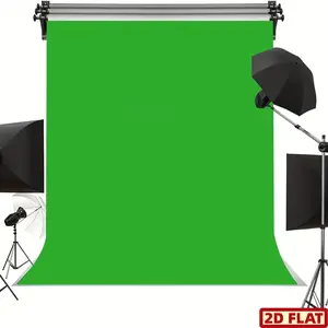 2D Flat, 1pc Extra Large Photo Backdrop - Professional Studio Background with Green Portrait, No Electricity Needed, Easy Setup for Photo Shoots, Video Recording, Event Planners, Durable Material, Event Decoration, Highquality Print