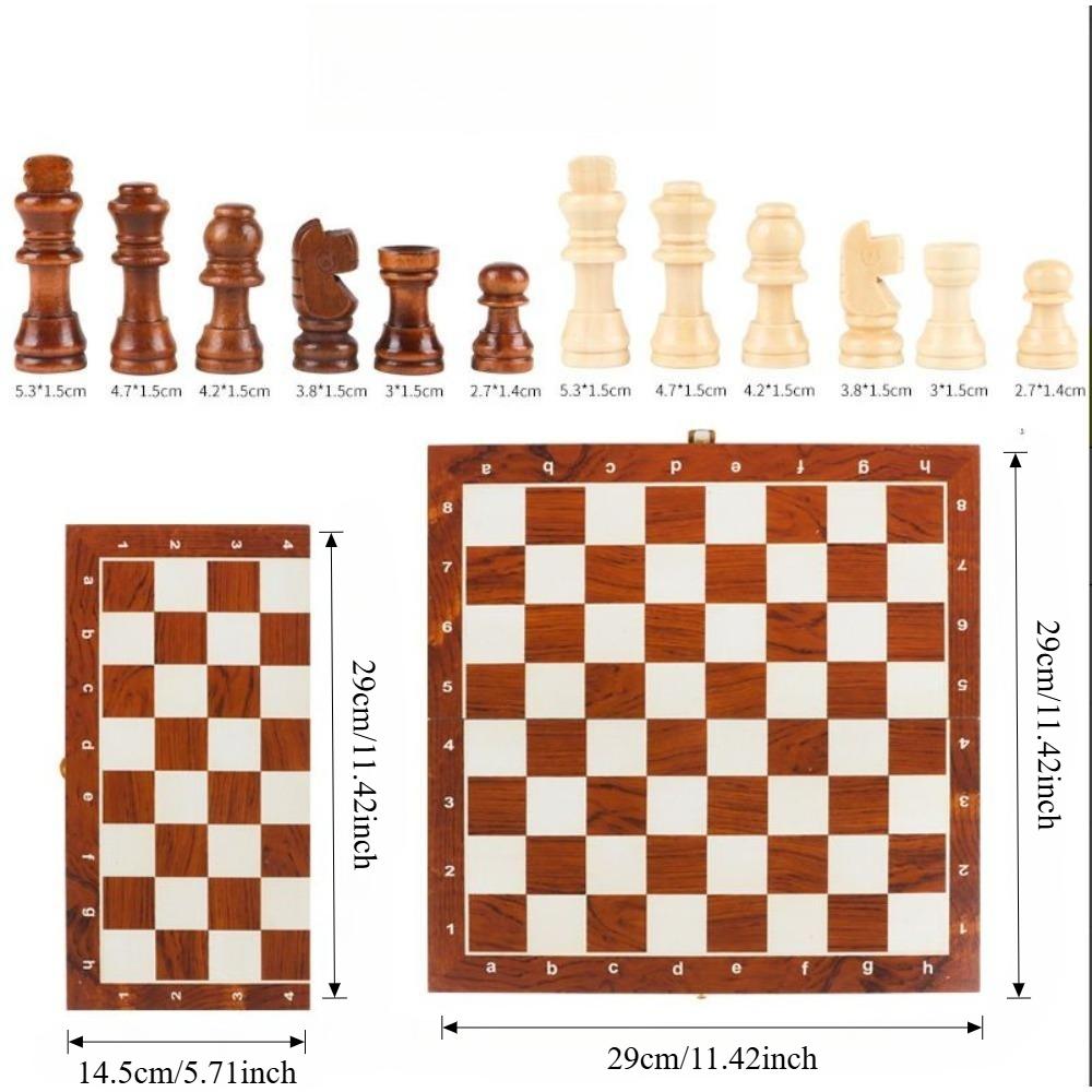 Professional Folding Chess Set - Premium Gift Box, Travel-Friendly Portable Tabletop Game, A Must-Have Set for Chess Enthusiasts