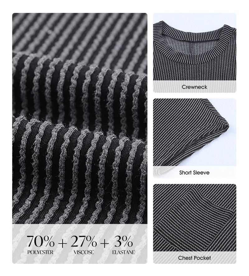 EVALESS Women's Casual Summer Dress Outfits,Crewneck Short Sleeve Color Block Mini Dress,Ribbed Knitwear Slim Fit Rose Red Dress,2026 Trendy Womenswear Outdoorfun