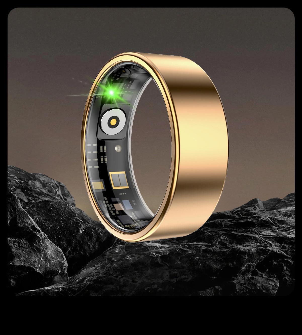 Wearable Smart Ring Tracker, Rechargeable & Long Battery Life Fitness & Activity Tracker with 24H Heart Rate Tracking, HRV, Blood Oxygen, Sleep Monitoring, Real-Time Data Sync to Phone, Gesture Control, Waterproof for Sports Wellness, Unisex Adults, Pedom