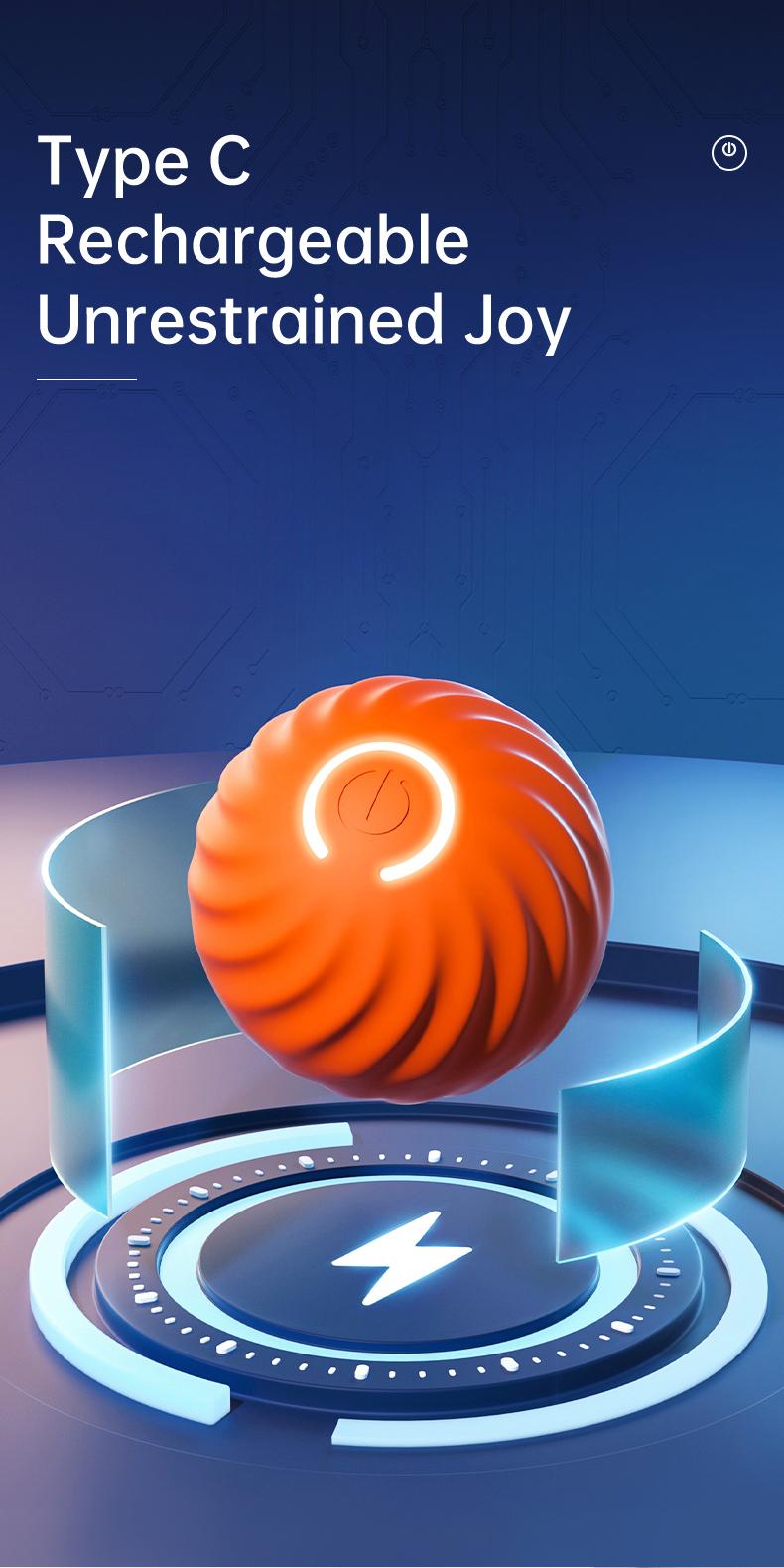 TikTokShopBlackFriday, Petgravity Interactive Dog Toys Dog Bouncing Ball, Dog Jumping Ball, Motion Activated Automatic Bouncing Ball Toys for Small/Medium Dogs, USB Rechargeable Pet Toys