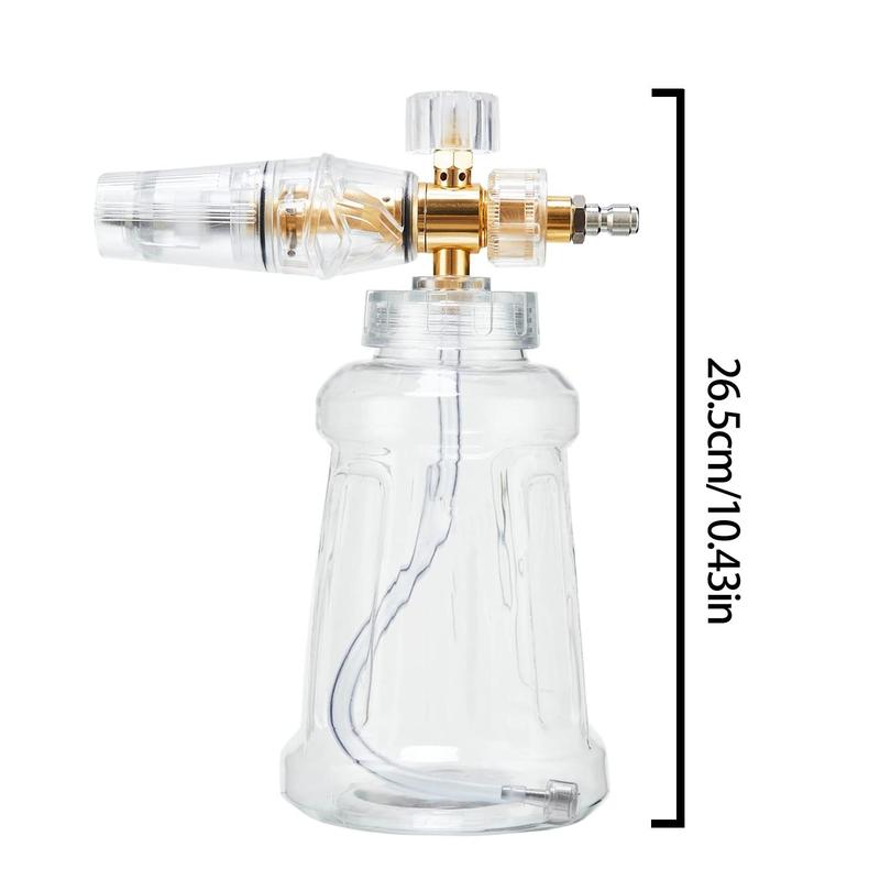 Foam Cannon for Pressure Washer, Snow Clear Foam Cannon for Car Wash, Stainless Steel Filter, Adjustable Nozzle with M22 and 1/4 Inch Quick Connect, Foam Sprayer