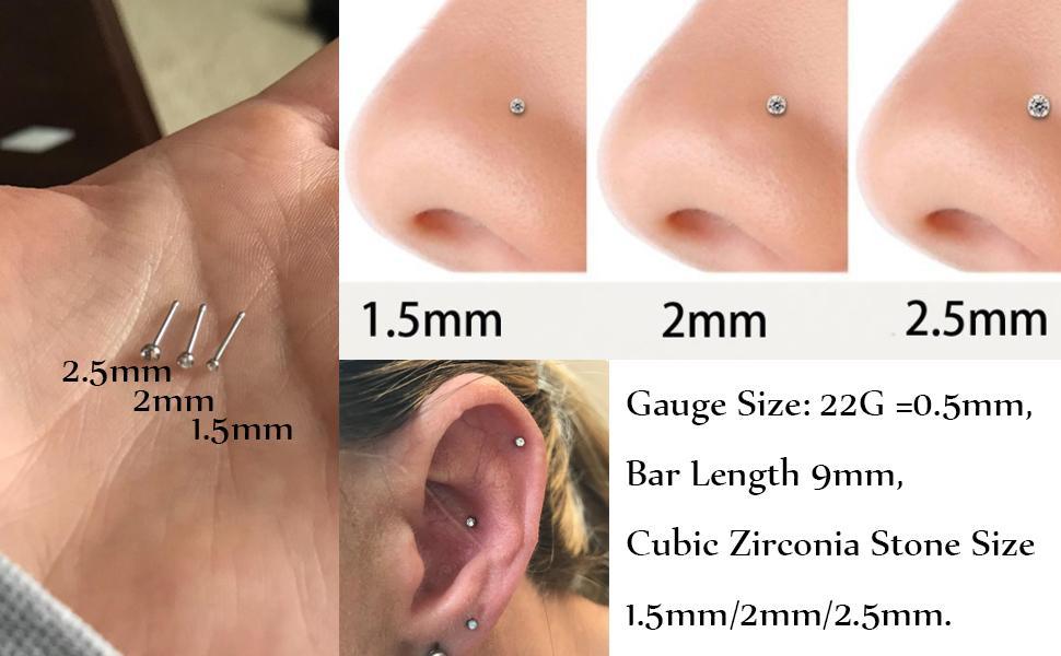 Jstyle 60 Pcs Hypoallergenic Stainless Steel Nose Studs for Women Men Sparkly CZ Small Nose Studs Rings Piercing Body Jewelry 1.5mm 2mm 2.5mm Jstyle 60 Pcs Hypoallergenic Stainless Steel Nose Studs for Women Men Sparkly CZ Small Nose Studs Rings Piercing Body Jewelry 1.5mm 2mm 2.5mm
