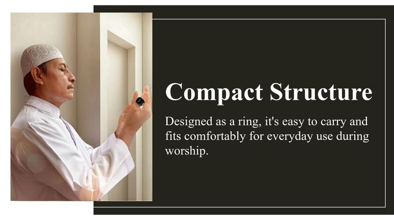 Smart Prayer Beads Ring with Timer, APP-Connected and Waterproof Electronic Counter, Ideal for Muslim Prayers and Daily Worship Smart Prayer Beads Ring with Timer, APP-Connected and Waterproof Electronic Counter, Ideal for Muslim Prayers and Daily Worship