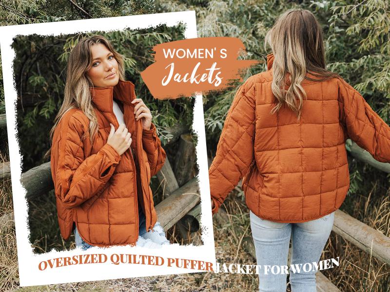 Yeokou Womens Quilted Puffer Jackets Lightweight Zipper Short Winter Coat with Pockets