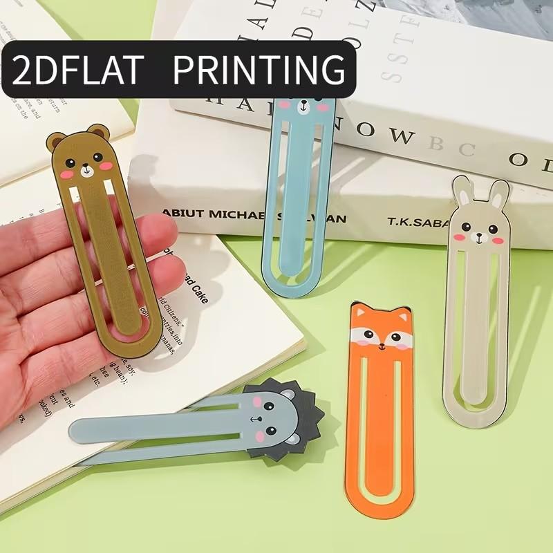 5pcs Acrylic Bookmarks with Cute Animal Designs, Perfect Gift for Animal Lovers, Book Enthusiasts, and Reading Fans