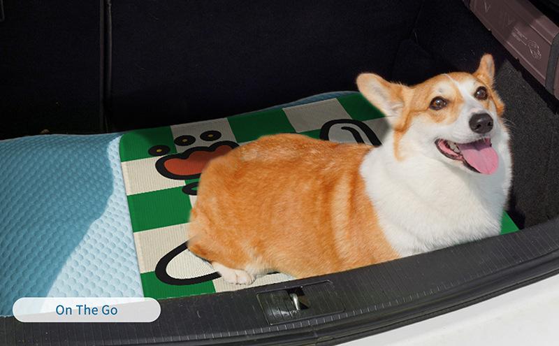 Ice Silk Cooling Pet Mat – Washable, Non-Slip, Use as Bed, Crate Pad or Potty Mat for Dogs & Cats