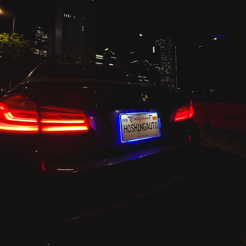 LED License Plate Frame – Waterproof Glow Border | 12V Plug & Play | Street-Legal Lighting Automotive Vehicle Car Accessories