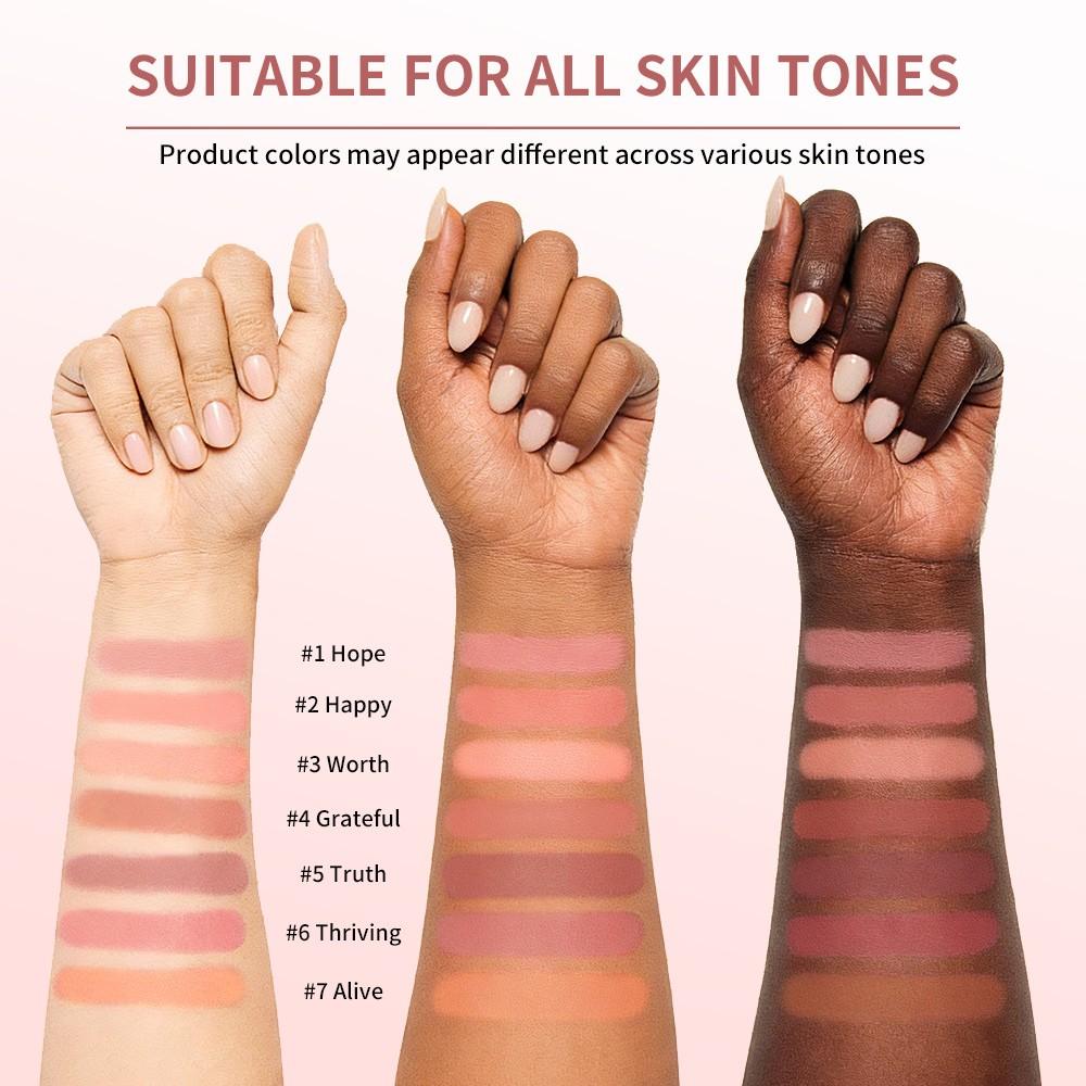 Matte Bouncy Blush, Cream-to-Powder, Blurs Pores, Buildable, Long-Lasting, Lightweight Blush for Girls and Women, Cosmetics Products