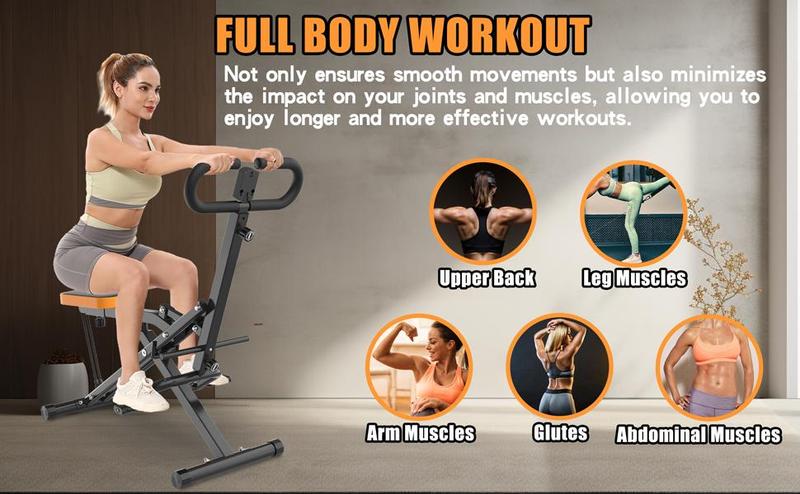 【KINMAC】260lbs Squat Machine Full-Body Exercise for Home - Assist Trainer for Glutes Workout Foldable with Resistance Bands, for Botty Glutes Butt Thighs, Ab Back/Leg Press Hip Thrust for Home Gym Fitness