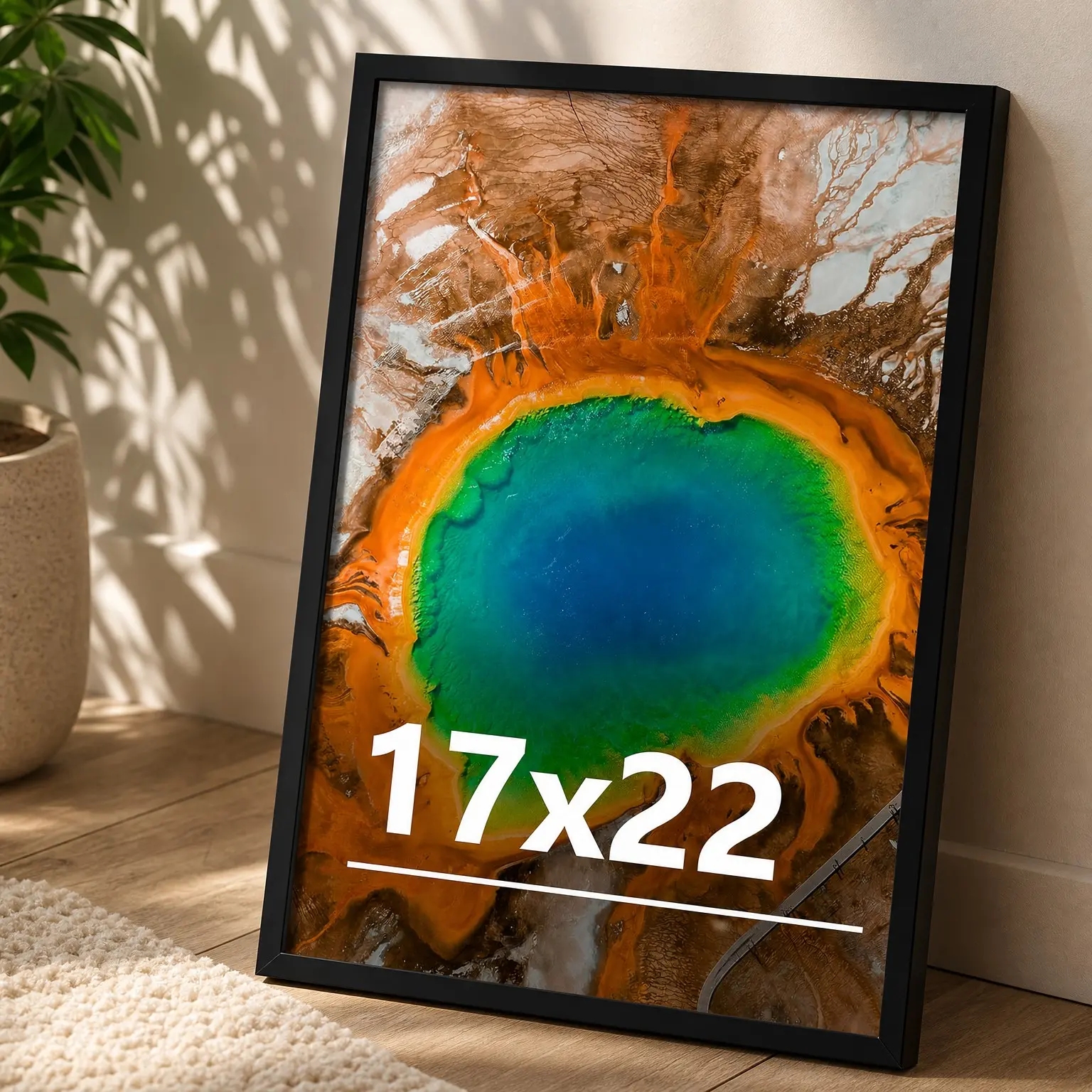 17x22 Black Picture Frame for Wall Display with Shatter Resistant Plexiglass, Sturdy Poster Frame for Art and Photos, Ideal Gift Collection, 1 Pack