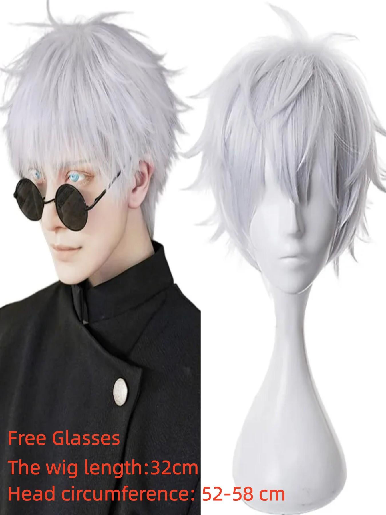 Jujutsu JJK High School Gojo Satoru Cosplay Costume Uniform for Men Women Shirt Pants Wig Halloween Uniform Full Sets