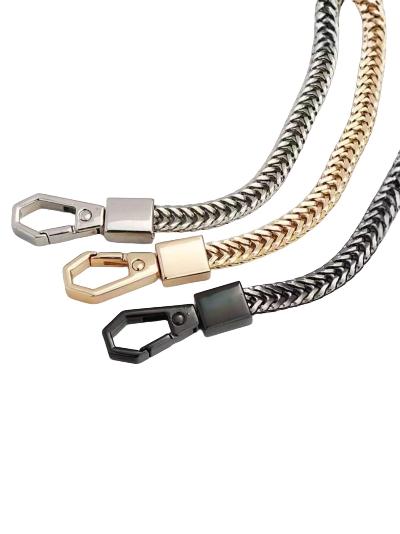 Elegant Handbag Chain,tracolla per borsa，catena per borsa， 2D Flat Iron Strap, Metal Buckle Shoulder Strap, Replaceable Single Shoulder/crossbody Strap, DIY Wallet Making
