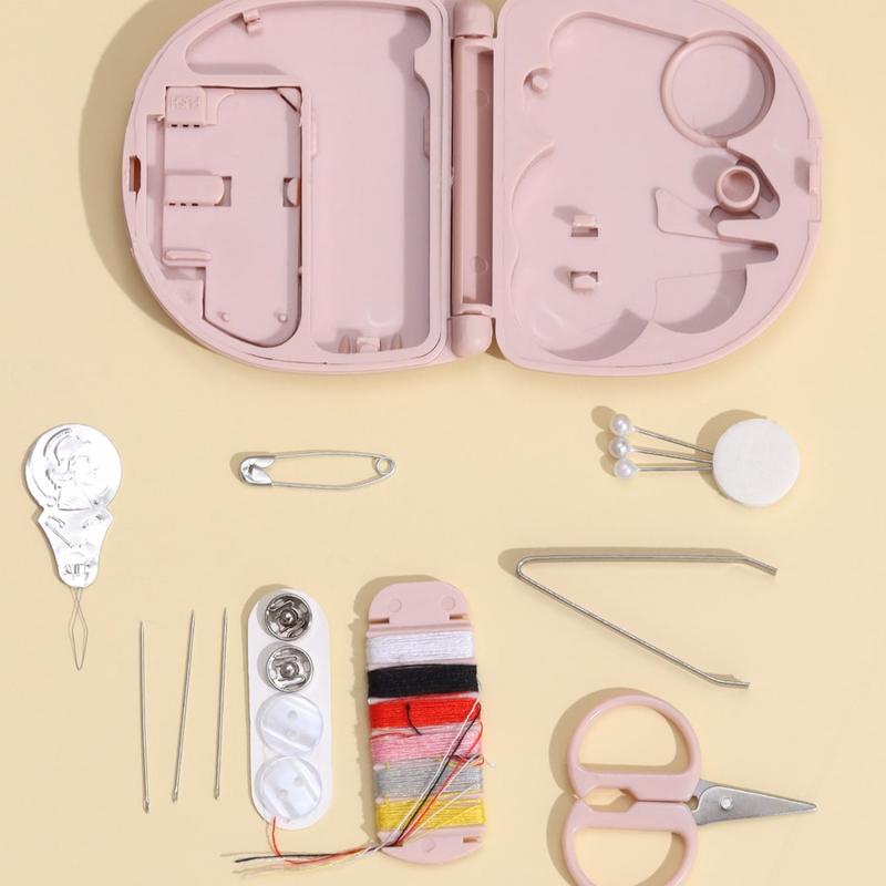 Portable Mini Sewing Kit, 1 Set Travel Sewing Tool Kit, Sewing Supplies for Home & Travel, Sewing Accessories for Daily Use, Sewing Supplies Crafts