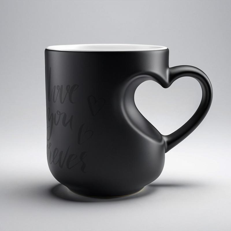 1pc Heart-Shaped Magic Color-Changing Ceramic Mug with “I Love You Forever” Design – Hot/Cold Thermochromic Mug, Perfect Valentine's Day Gift, Hand Wash Only, Ideal Gift for Holidays and Special Occasions, Novelty Coffee Mug