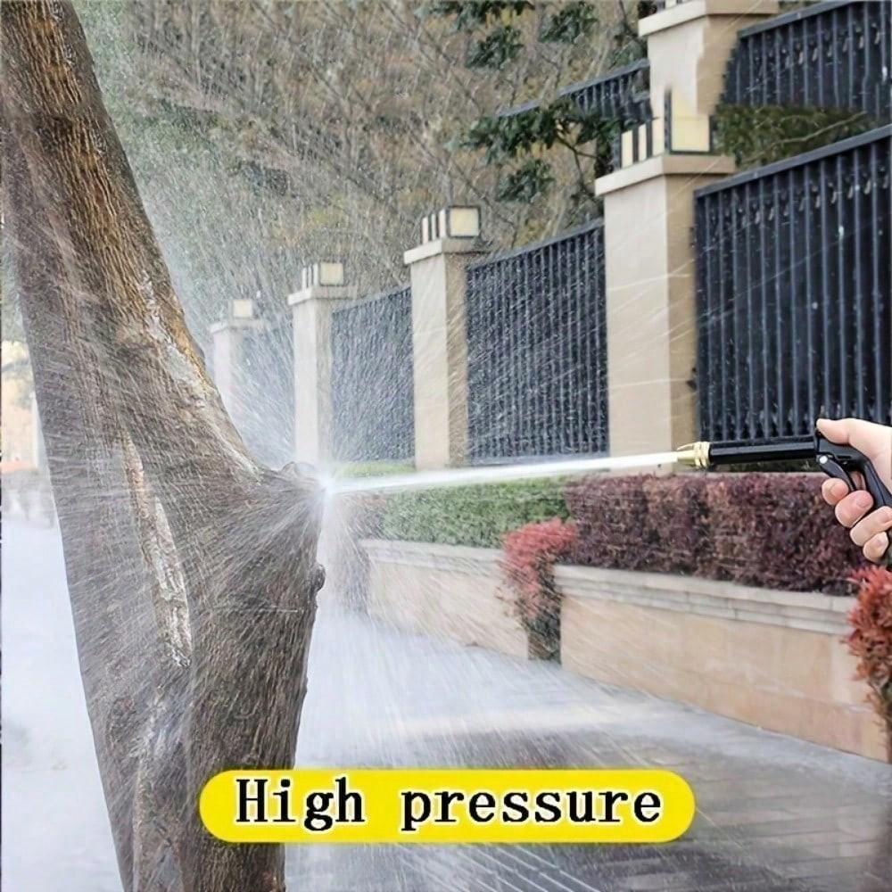 1pc High-Pressure Car Washing Water Gun, Plastic Gun Body, Garden Water Hose Nozzle, Garden Shower, Multifunction Watering Tool, Powerful Cleaning
