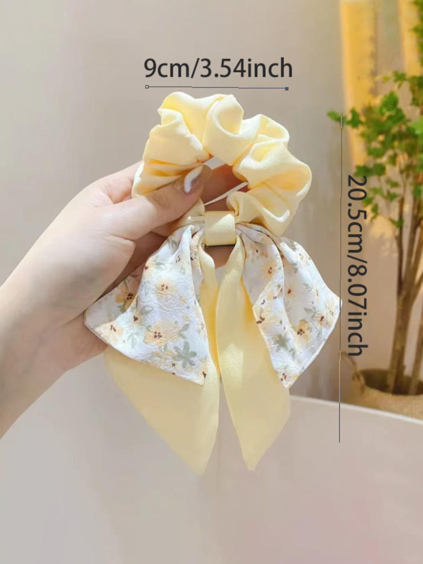 Cute Floral Butterfly Hair Tie, Soft Elastic Design for Girls, Ideal for Spring & Summer Hairstyles, Gentle on Hair