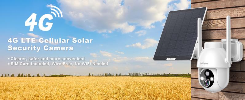 SeeVision Outdoor Solar Camera – Wireless 2K HD, IP66 Waterproof, Two-Way Talk & Instant Siren Alarm-