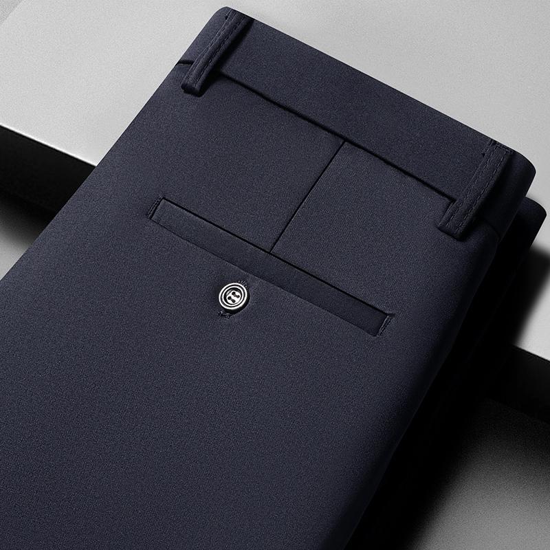 3-Pack Men's Casual Loose Straight Leg Stretch Dress Pants, Wrinkle-Free Comfortable Trousers, Ideal for Work and Weekend Wear