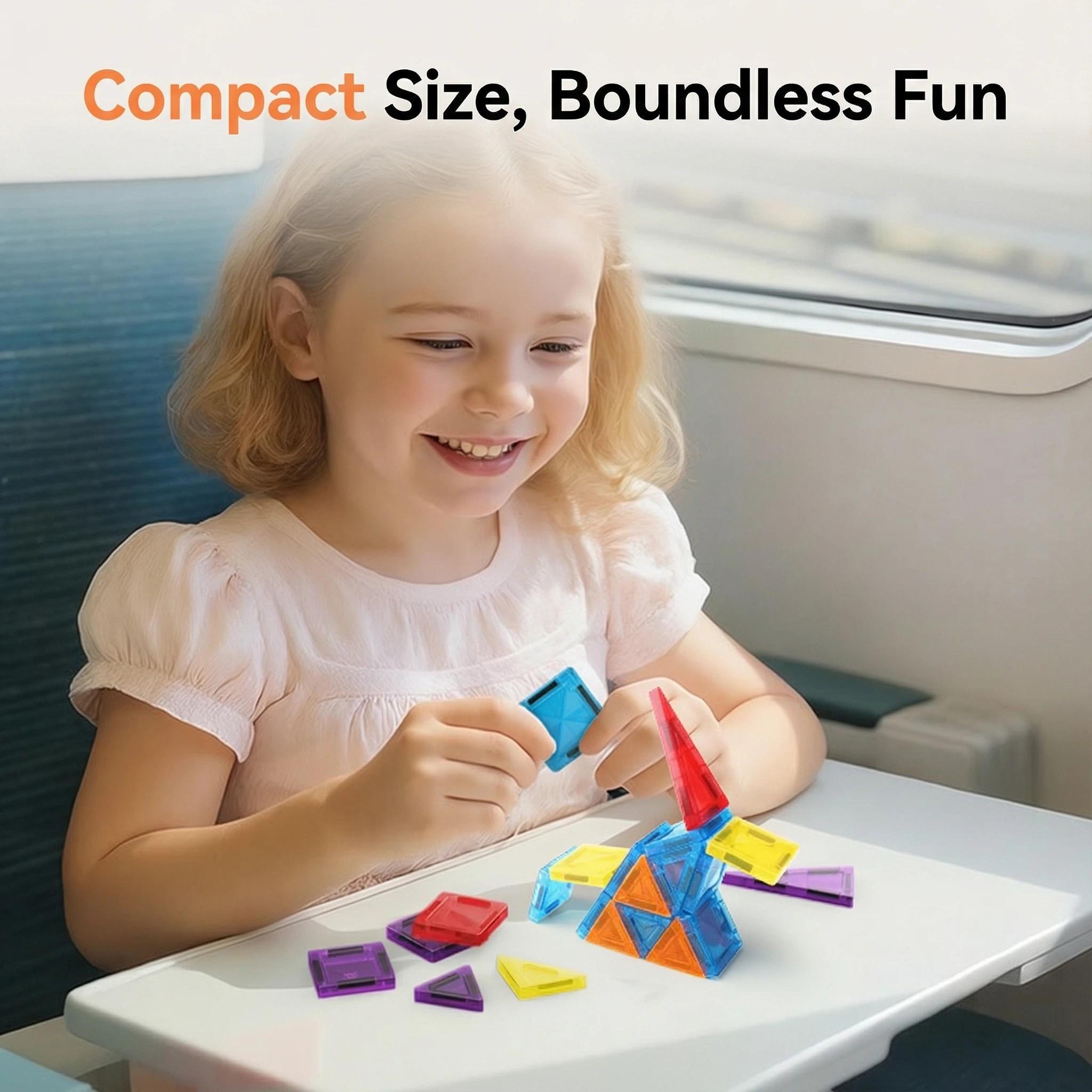 Classic Magnetic Building Blocks Set, Creative Assembly Toy for Kids, Includes Storage Box, Perfect Holiday Birthday Gift