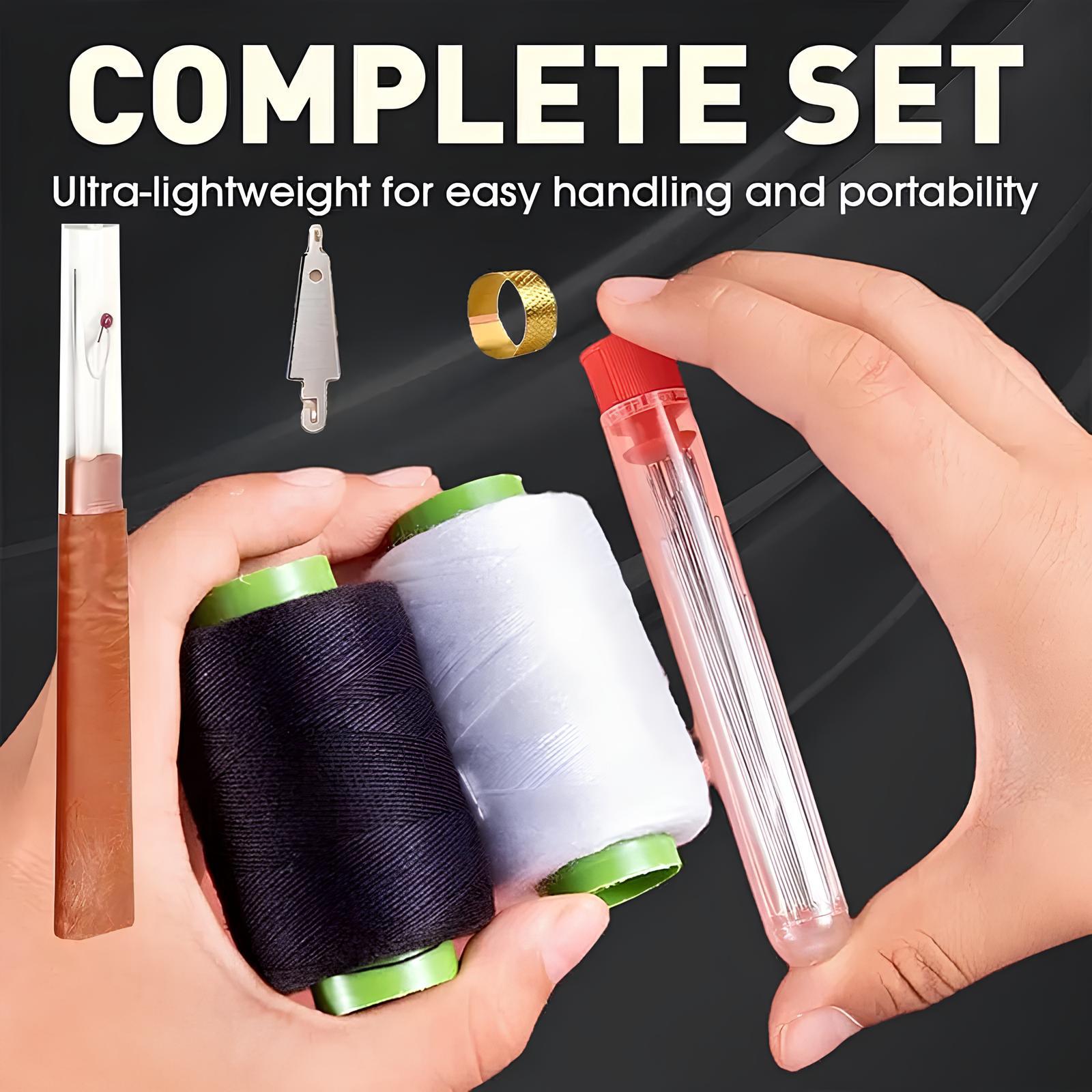 KOMOX 36PCS Sewing Tool Set, Needle Thread Hand Repair Kit for Beginners, Mini Sewing Kit for Mending Clothes, Include 25 Steel Needles, 3 reels of Thread, Seam Ripper, 2 Needle Threader, 2 Thimbles