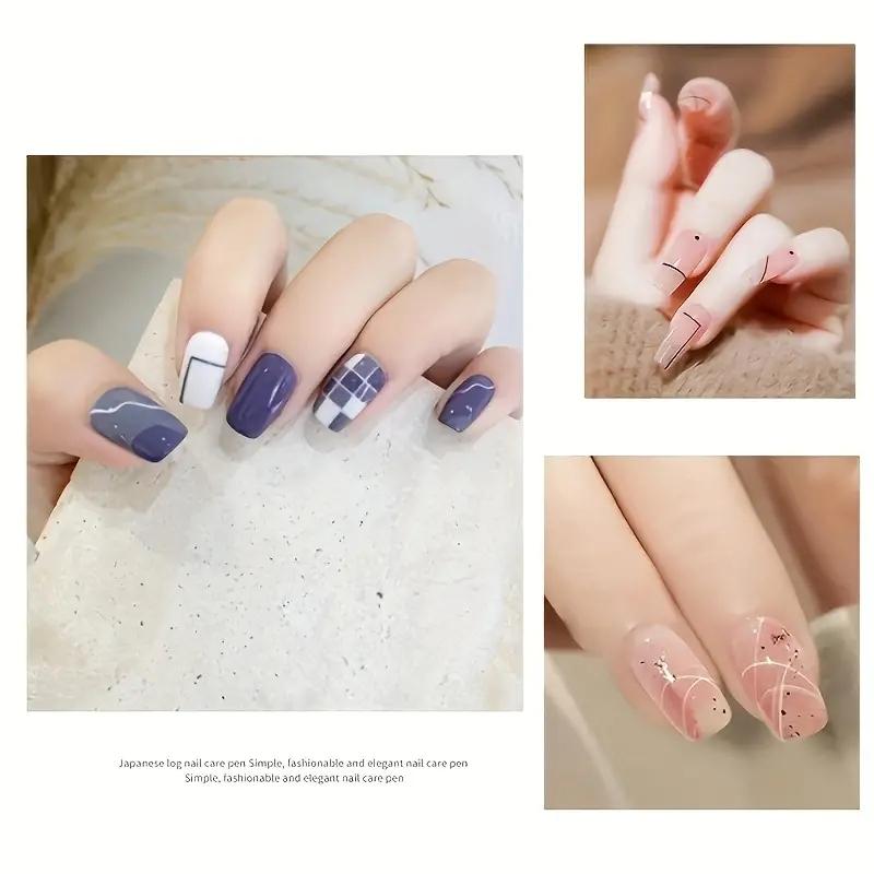 5 Nail Art Brushes Set, Manicure Brush, Metal Pen Holders, Detail Striped Brushes, Fine Line Pens, Floral Painting Tools, UV Gel Polish, 4-25mm