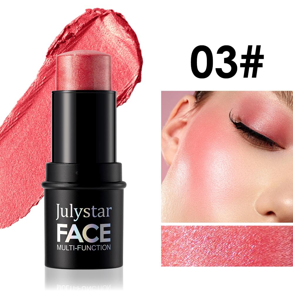 Julystar Multi-Functional Makeup Stick, Highlighter, Contour, Blush, Eyeshadow, Natural Blend, Moisturizing, Portable, Multiple Colors Available