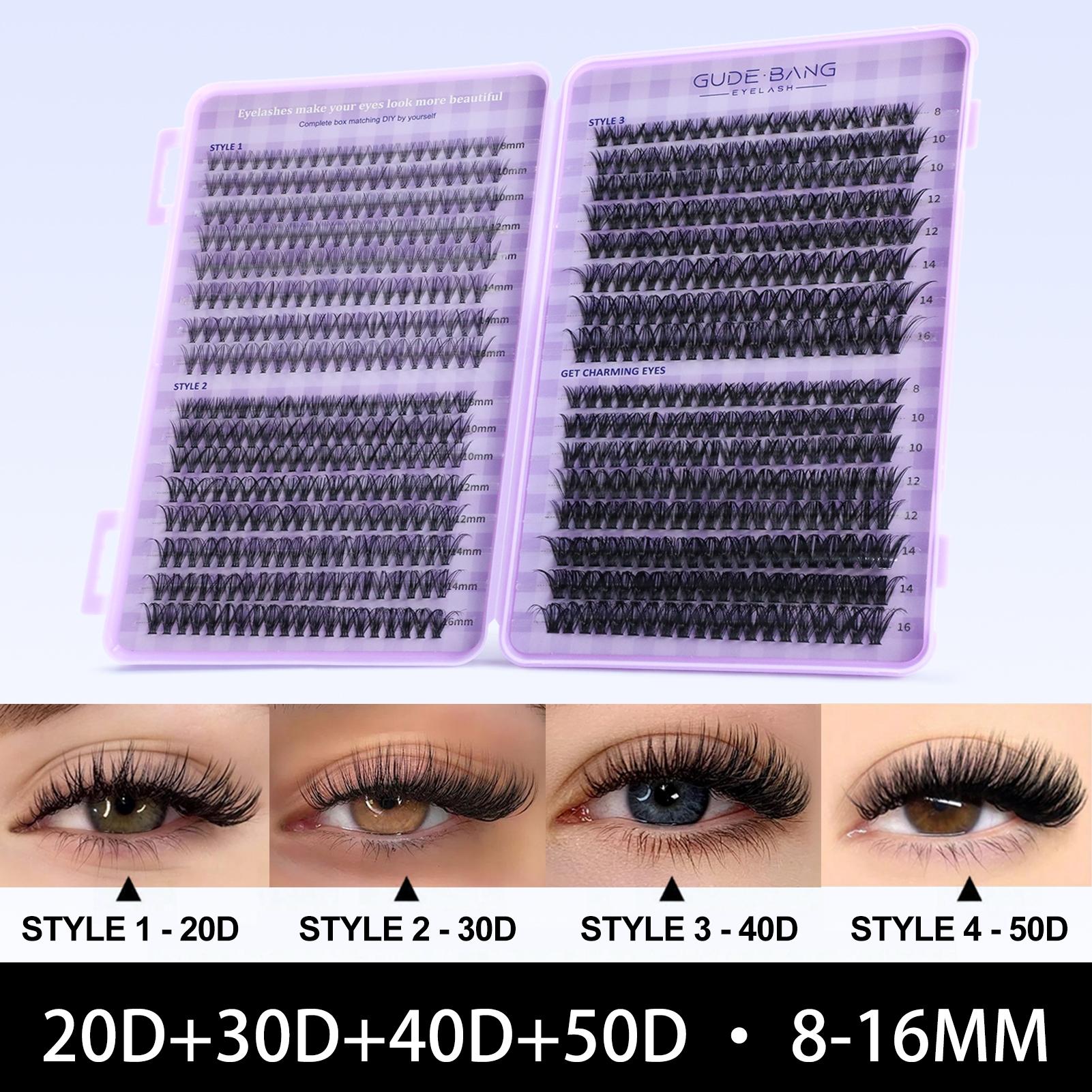 2320PCS Professional and beginner-friendly, easy to use at home. Eyelash Beginner's Kit: A complete set, allowing you to use it at home as easily as a professional. Professional Eyelash Extensions Kit for home use Diy Lash Cluster