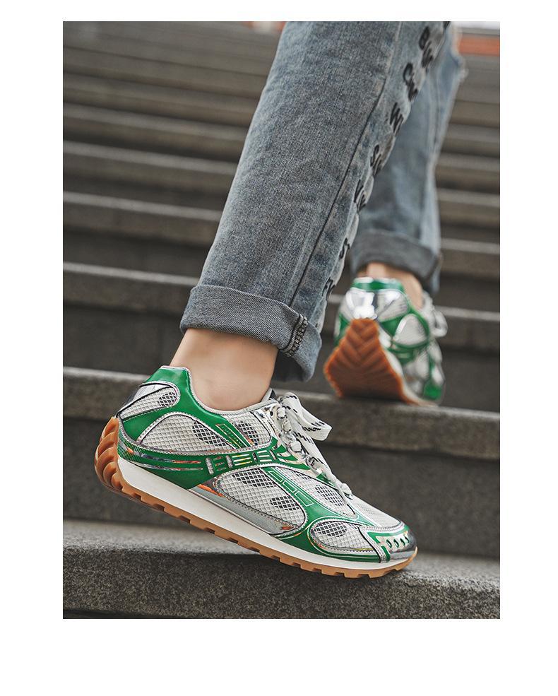Bestselling Silver Chunky Sneakers for Women, New Summer Style, Thick-Soled Height-Increasing, Retro Breathable Mesh Sports Shoes for Men Silver Mesh Sneakers That Go With Every Outfit  Obsessed!