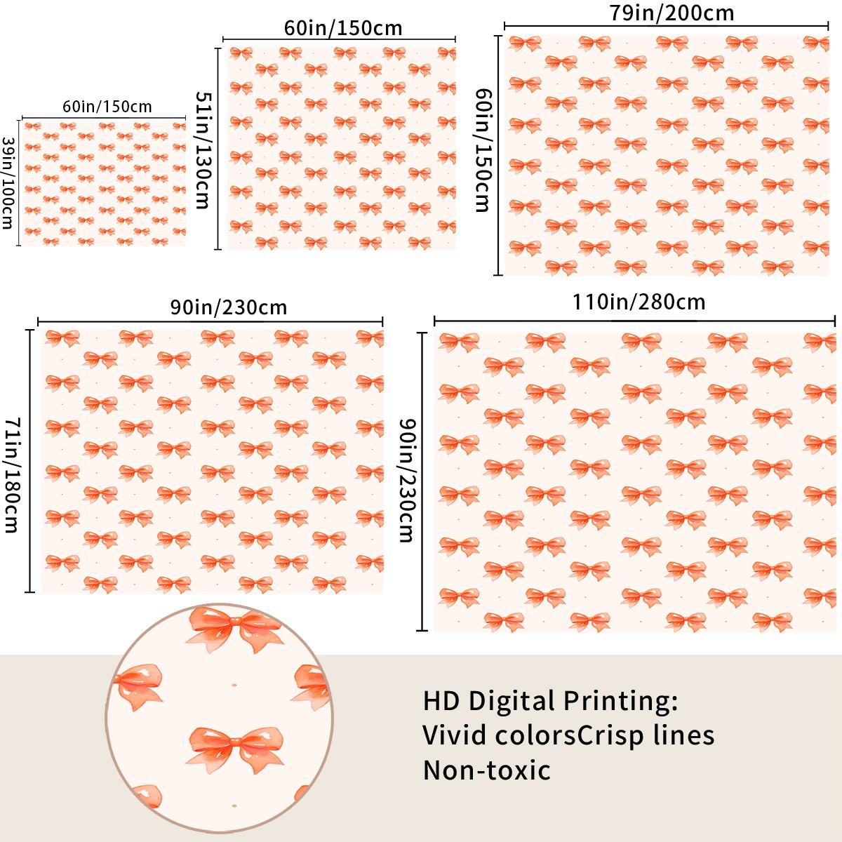 Bow Series Cute Romantic Sweet Decorative Tapestry, Gentle Healing Girlish Aesthetic, Photo & Party Backdrop, Housewarming Birthday Valentine's Day Christmas Gift